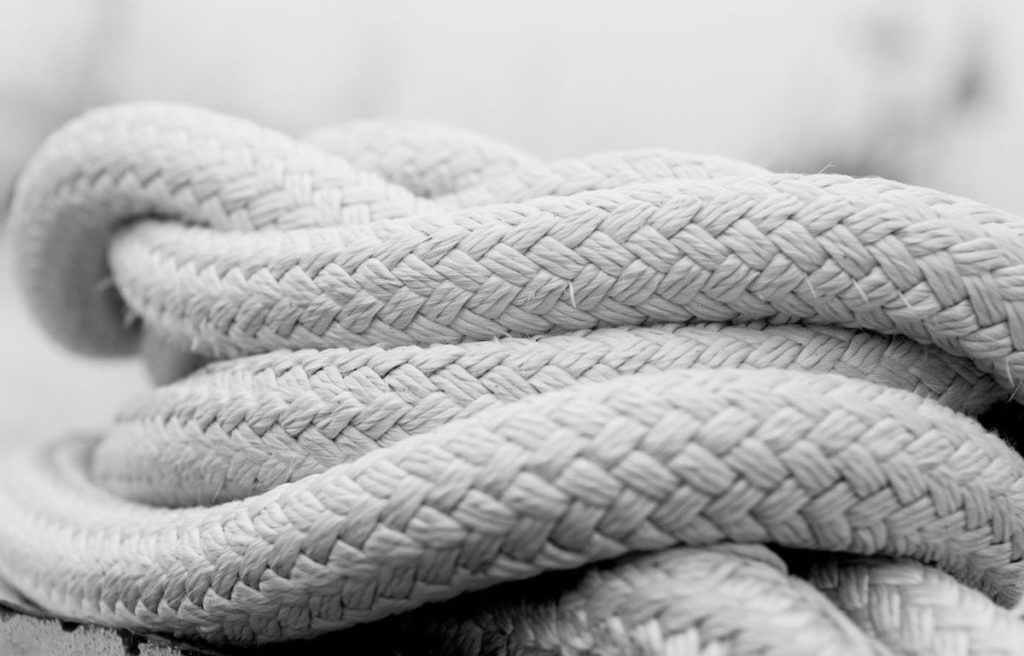 Close-up of a knotted rope